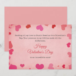 Tarjeta Festiva Feliz Día De San Valentín a mi tía