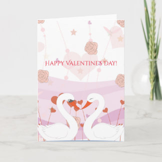 Tarjeta Festiva Feliz Día de San Valentín a románticos Rosas de Ci