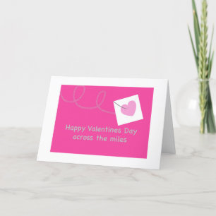 Tarjeta Festiva Feliz día de San Valentín a través de las millas c
