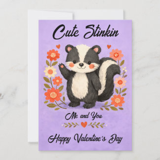 Tarjeta Festiva Feliz día de San Valentín adorable y apestoso