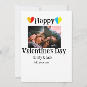 Tarjeta Festiva Feliz día de San Valentín añadir nombre de pareja 