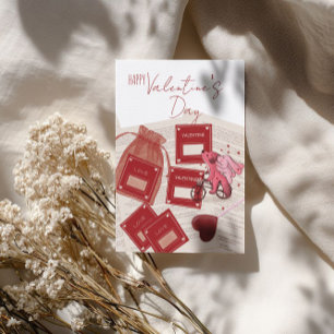 Tarjeta Festiva Feliz día de San Valentín – Boletos y cachorro en