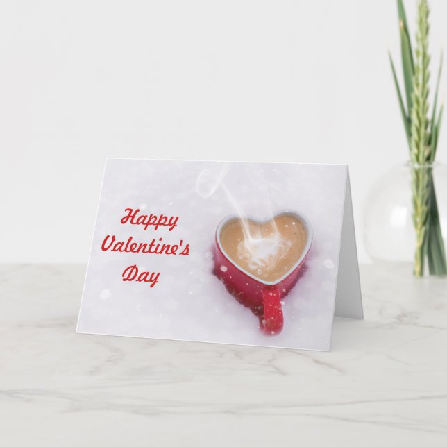 Tarjeta Festiva Feliz Día de San Valentín Cardilla Mug Card (Anverso)