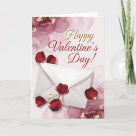 Tarjeta Festiva ¡Feliz día de San Valentín! Carta de amor