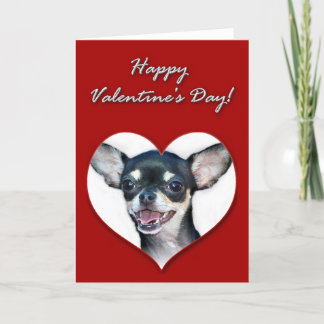 Tarjeta Festiva Feliz Día de San Valentín Chihuahua