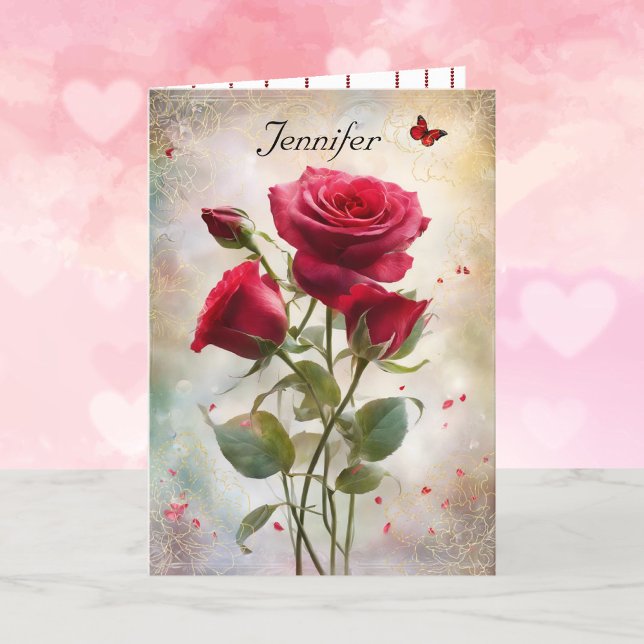 Tarjeta Festiva Feliz Día de San Valentín como nombre personal (Subido por el creador)