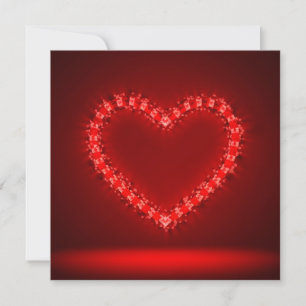 Tarjeta Festiva Feliz día de San Valentín Corazón Rojo