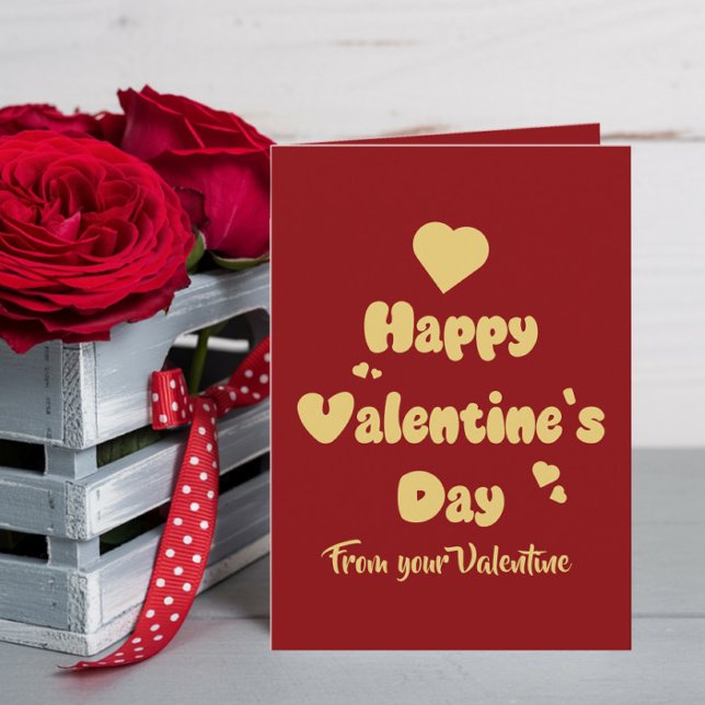 Tarjeta Festiva Feliz Día de San Valentín Corazones Lindos (Subido por el creador)