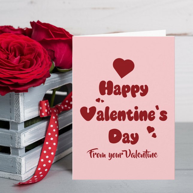 Tarjeta Festiva Feliz Día de San Valentín Corazones Lindos (Subido por el creador)