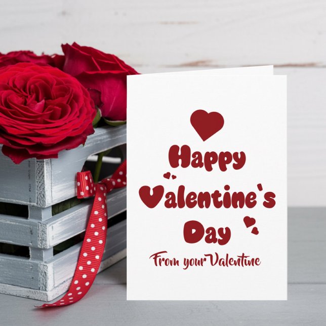 Tarjeta Festiva Feliz Día de San Valentín Corazones Lindos (Subido por el creador)