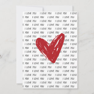 Tarjeta Festiva Feliz día de San Valentín Corazones Pequeños Sin C