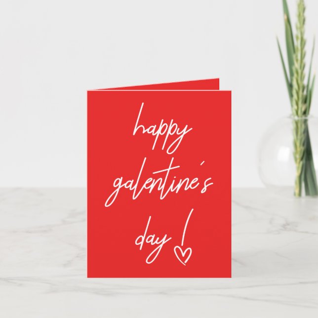 Tarjeta Festiva Feliz Día de San Valentín de Galentine (Anverso)