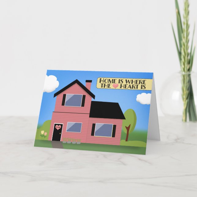 Tarjeta Festiva Feliz Día de San Valentín de la Casa Rosa de Realt (Anverso)