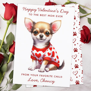 Tarjeta Festiva Feliz Día de San Valentín desde el perro lindo de