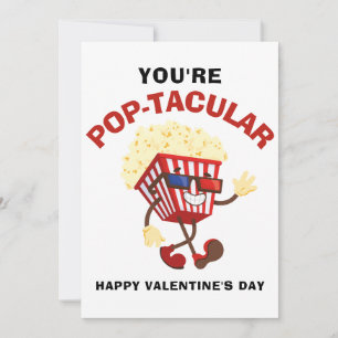 Tarjeta Festiva Feliz día de San Valentín divertido palomitas de m