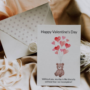 Tarjeta Festiva Feliz día de San Valentín Divertido y Hermoso