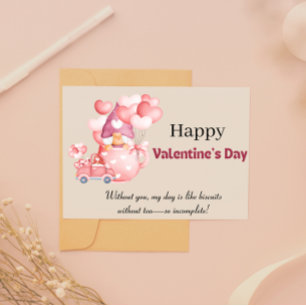 Tarjeta Festiva Feliz día de San Valentín Divertido y Hermoso