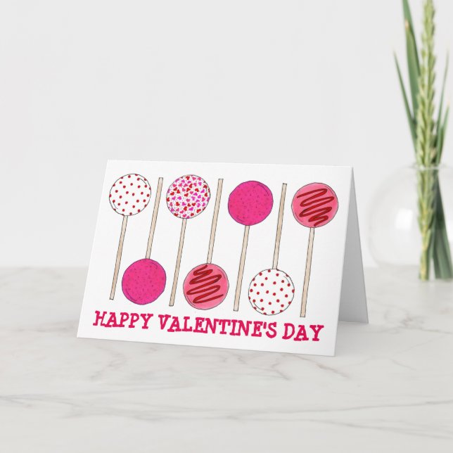 Tarjeta Festiva Feliz Día de San Valentín dulce dulce de crema de  (Anverso)
