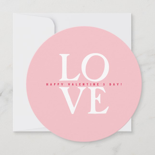 Tarjeta Festiva Feliz Día de San Valentín elegante saludo (Anverso)