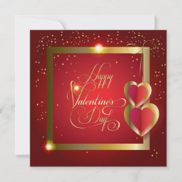 Tarjeta Festiva Feliz Día de San Valentín elegante saludo