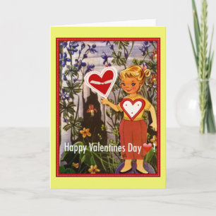 Tarjeta Festiva Feliz Día de San Valentín en el bosque