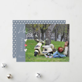 Tarjeta Festiva Feliz día de San Valentín Foto con letra moderna