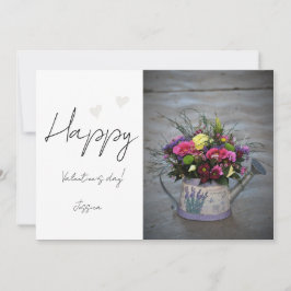 Tarjeta Festiva Feliz Día de San Valentín Foto de escritura modern