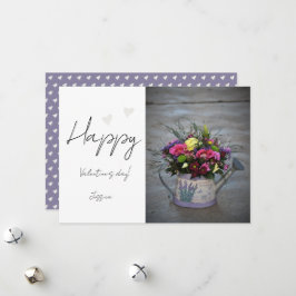 Tarjeta Festiva Feliz Día de San Valentín Foto de escritura modern