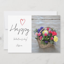 Tarjeta Festiva Feliz Día de San Valentín Foto de escritura modern