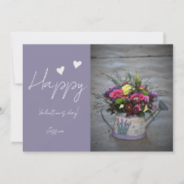 Tarjeta Festiva Feliz Día de San Valentín Foto de escritura modern