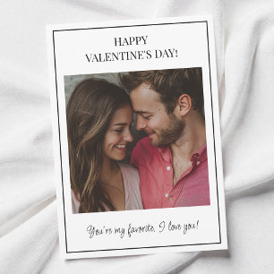 Tarjeta Festiva Feliz día de San Valentín Foto de pareja minimalis