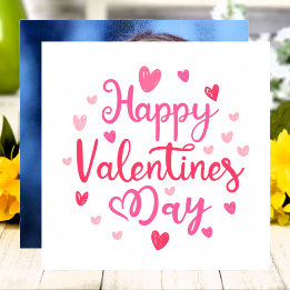 Tarjeta Festiva Feliz Día de San Valentín Foto Personalizada Coraz