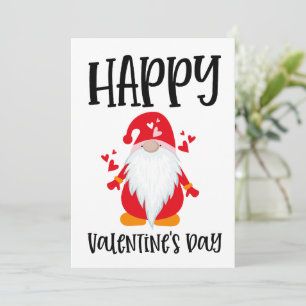 Tarjeta Festiva Feliz día de San Valentín Gnome