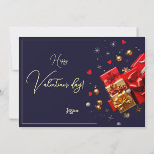 Tarjeta Festiva Feliz día de San Valentín guión moderno