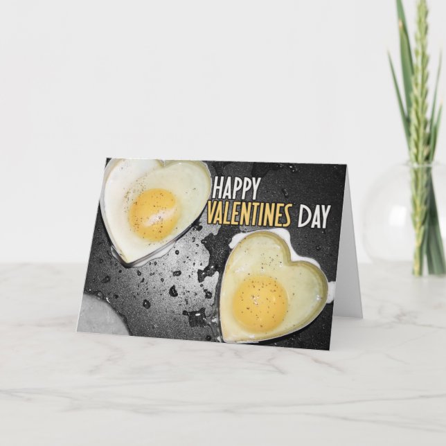 Tarjeta Festiva Feliz Día de San Valentín huevos (Anverso)