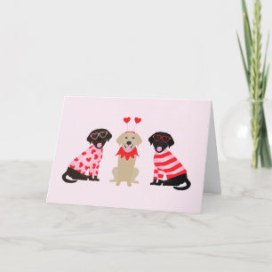 Tarjeta Festiva Feliz Día de San Valentín Labrador recuperar perro