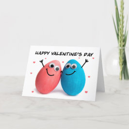 Tarjeta Festiva Feliz Día de San Valentín lindo humor de pareja de