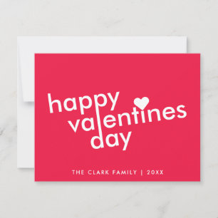 Tarjeta Festiva Feliz Día de San Valentín   Love Heart Modern Tren