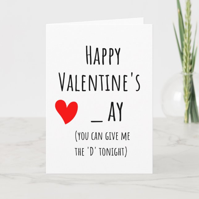 Tarjeta Festiva Feliz día de San Valentín, me puedes dar la 'd' (Anverso)