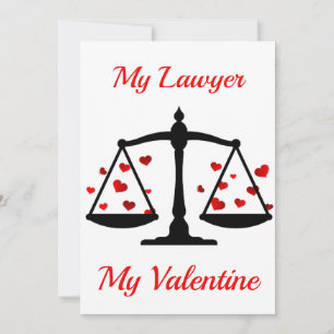 Tarjeta Festiva Feliz día de San Valentín mi abogado