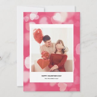 Tarjeta Festiva Feliz día de San Valentín moderno corazón rojo amo