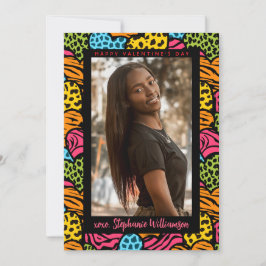 Tarjeta Festiva Feliz Día de San Valentín Multicolor foto del cora