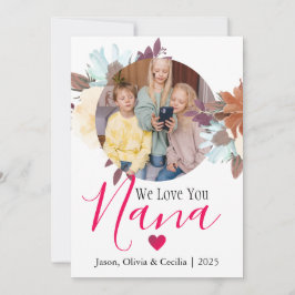 Tarjeta Festiva Feliz Día de San Valentín Nana, foto sencilla de l