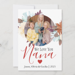 Tarjeta Festiva Feliz Día de San Valentín Nana, foto sencilla de l