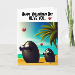 Tarjeta Festiva Feliz día de San Valentín Olivo Te