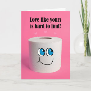 Tarjeta Festiva Feliz día de San Valentín Papel Higiénico Humor Pa