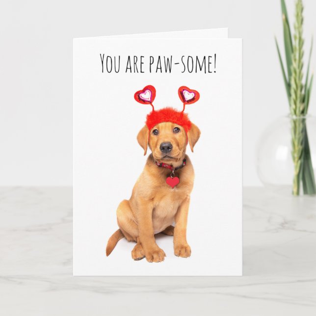Tarjeta Festiva Feliz día de San Valentín para cualquier cachorro  (Anverso)