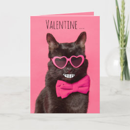 Tarjeta Festiva Feliz Día de San Valentín para cualquier gato grac