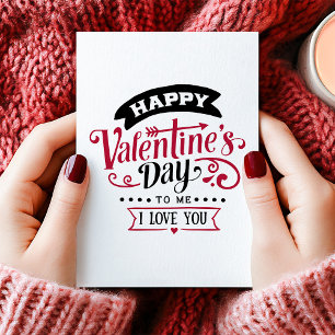 Tarjeta Festiva Feliz día de San Valentín para mí, Soltero Anti Sa