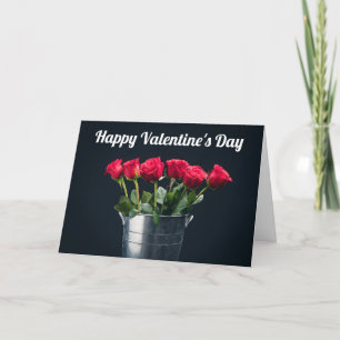Tarjeta Festiva Feliz Día de San Valentín para todos los Rosas